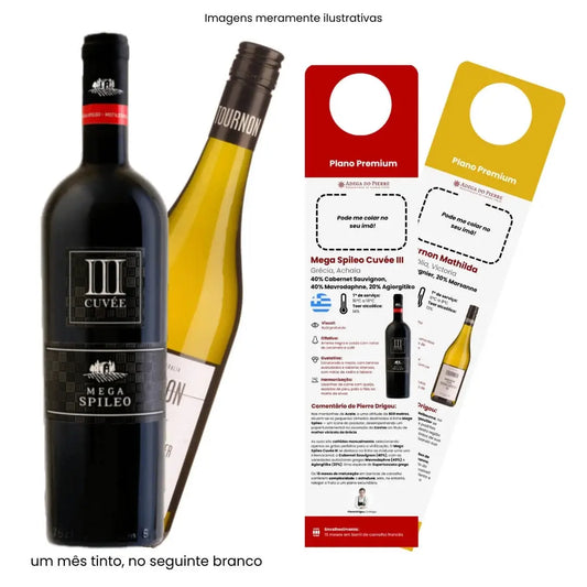 Assinatura Premium 1 Garrafa Tinto e Branco