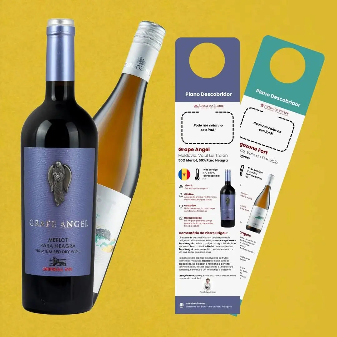 Assinatura de vinhos Descobridor 1 Garrafa Tinto e Branco