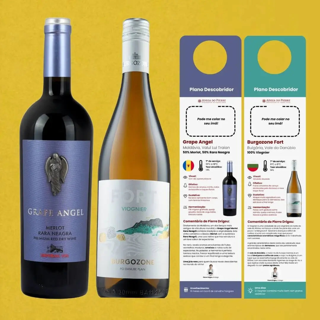 Assinatura de vinhos Descobridor 2 Garrafas Tinto e Branco